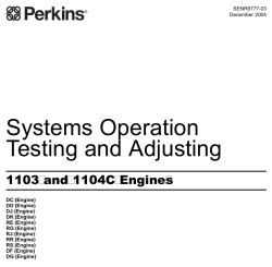 Руководство по двигателям Perkins 1104